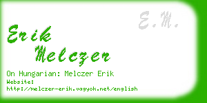 erik melczer business card